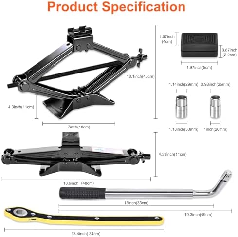 SPECILITE 3T Scissor Jack Car Tire Changing Emergency Kit - Image 2