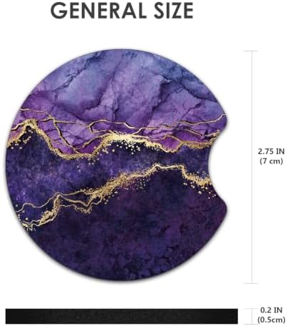 2 Pack Car Coasters，2.75-inch Neoprene Non-Slip Cup Holder Coasters - Image 3