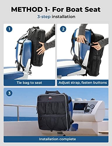 KEMIMOTO Boat Storage Bag, Boat Seat Backpack Boat Storage Organizer - Image 4
