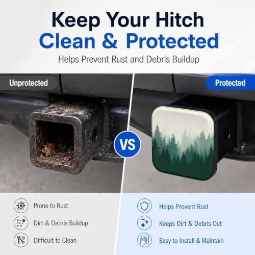 Trailer Hitch Covers Green Forest, Heavy Duty 2 Inch Hitch Cover - Image 5