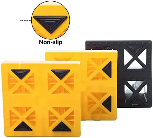 Homeon Wheels 10 Packs Rv/Camper Leveling Blocks, Chocks Anti-Slip Pads Design - Image 4