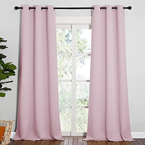 NICETOWN Room Darkening Drapes, 1 Pair, 42 x 90-inch, Lavender Pink - Image 2