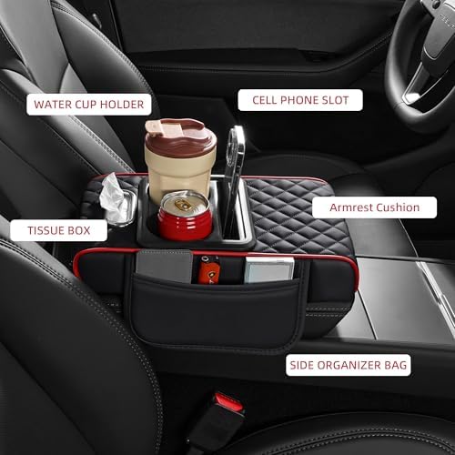 5 in 1 Nappa Leather Console Armrest Cover - Image 2