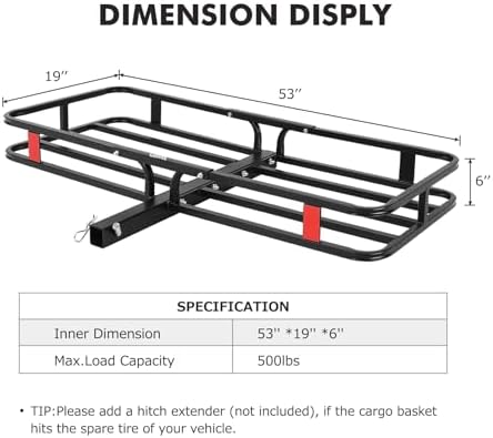 Garvee 500 LBS Hitch Cargo Carrier - Image 2