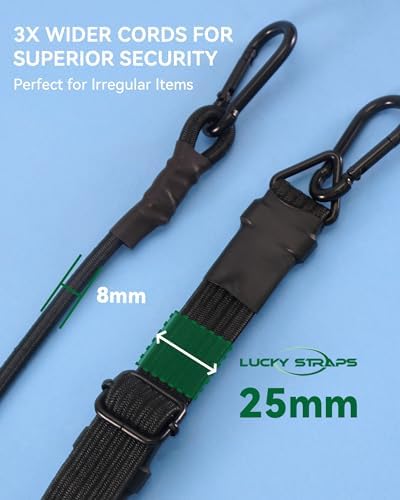 Heavy Duty 24" Flat Adjustable Carabiner Bungee Cords - Image 3