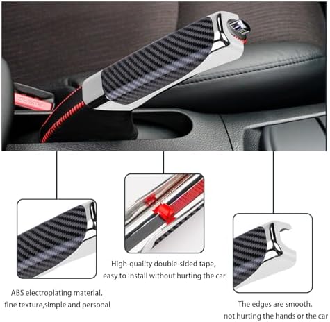 Augeny Car Handbrake Cover, ABS Parking Handbrake Decorative Cap - Image 3