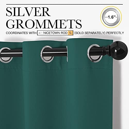 NICETOWN Christmas Thermal Insulated Solid Grommet Blackout Curtains/Drape - Image 3