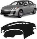 KUST Black Dash Cover for 2010 2011 2012 2013 Mazda3 Non-Slip Dashboard Cover by KUST