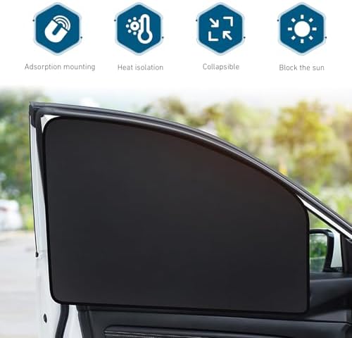 4 PCS Car Side Window Sun Shades, Sun Protection & Heat Blocking Shade - Image 4