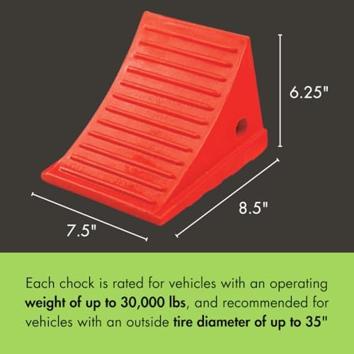 Checkers Roped Pair of Large Wheel Chocks - Image 5