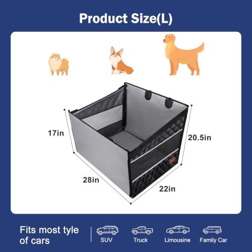 MIXJOY Dog Car Seat for Large Medium Dogs, Back Seat Extender for Pets - Image 4