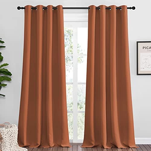NICETOWN Halloween Burnt Orange Blackout Curtains by NICETOWN