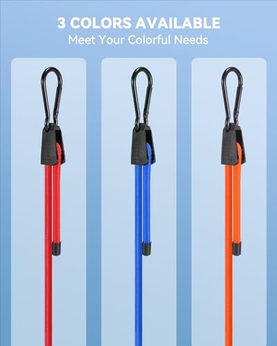 Lucky Straps 48" Red Adjustable Carabiner Bungee Cords - Image 5