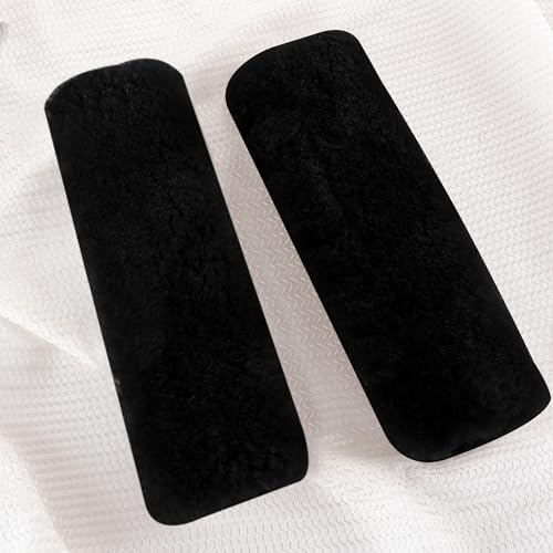 Amooca 2-Pack Real Wool Seatbelt Cover Authentic Sheepskin Shoulder Pad - Image 2