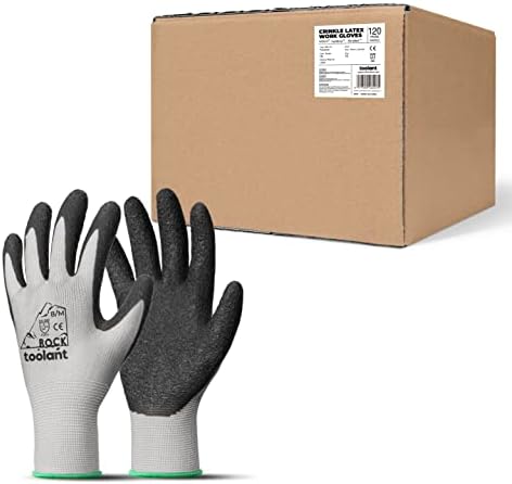toolant Crinkle Latex Work Gloves, 120 Pairs by toolant