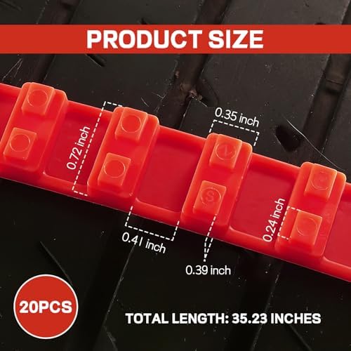 Wuyaoyao 20PCS Anti-Skid Snow Tire Chains, Universal Reusable Plastic Winter - Image 2