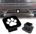 Trailer Hitch Cover, Lovely White Dog Paw on Black Hitch Cover Rubber Towing by Unknown
