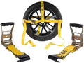 Mytee Products 2" x 120" Yellow Side Mount Wheel Tie Down Strap by MyteeProducts