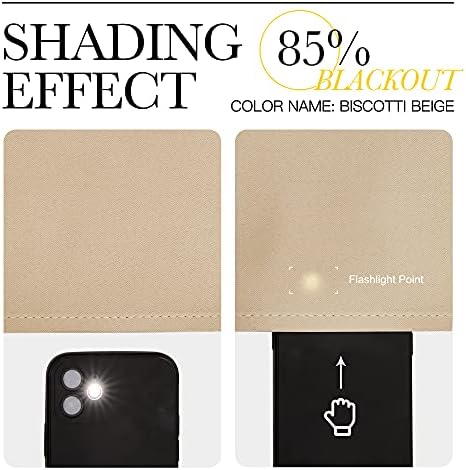 NICETOWN Biscotti Beige Blackout Curtains - Image 5