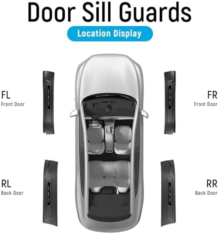 ZZEQYG 4 Pcs ABS Interior Carbon Fiber Door Sill Protector Compatible - Image 4