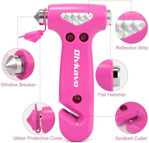 Car Safety Hammer, 3 in 1 Emergency Escape Tool - Image 2