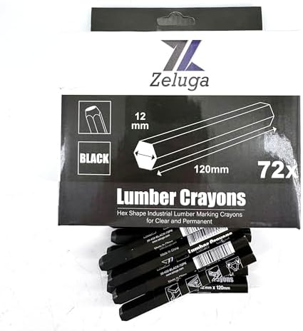 Zeluga 4.7in. x 0.47in. Hex Shape Industrial Lumber Marking Crayons - Image 3