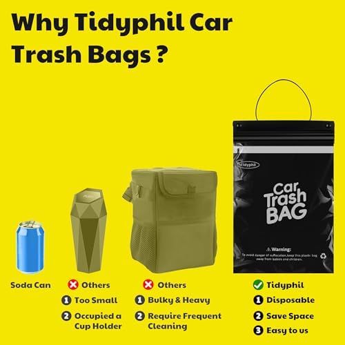150 Bags Hanging Car Trash Bags Disposable, 2 Gallon Car Garbage Bags.Black - Image 3