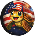 Sea Turtle with American Flag Spare Tire Cover Weatherproof Wheel Protectors by Unknown
