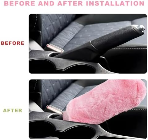 Sun Walker Fluffy Car Gear Shift Knob & Handbrake Cover, Furry Auto Hand Brake - Image 3