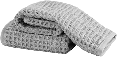 Microfiber Waffle Face Towels, 2 Pieces, Fast Drying, Lint Free 430 GSM by Unknown