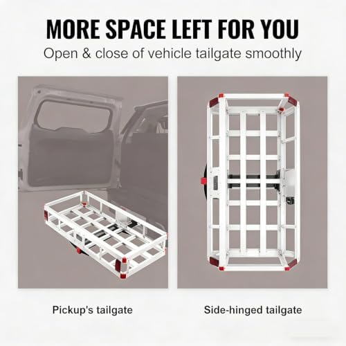 Aluminum Hitch Cargo Carrier, 500 lb Capacity, 49.4 x 22.4 in - Image 4
