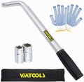20" Universal Extended Lug Wrench 4 Way Heavy Duty Tire wrench Standard Sockets by VIATOOLS