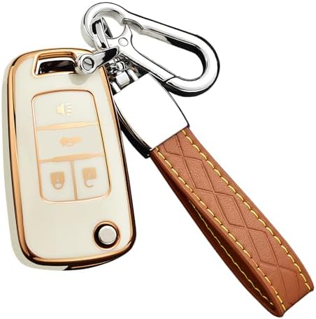 for Chevy Key Fob Cover with Keychain, Premium TPU Full Protection Key Fob Case by Cacacar