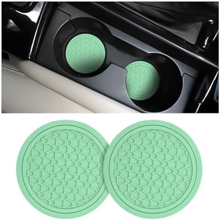 Mandark 2PCS 2.75 Inch Car Cup Holder Coasters, Light Green by Unknown
