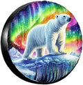 Colorful Northern Lights Bear Spare Tire Cover by TZBVTAU