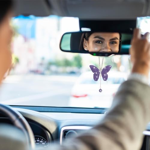 zipelo Rhinestone Butterfly Rearview Mirror Charm - Image 5