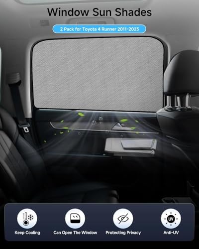 Car Window Shade for GMC Sierra 1500 2500 3500 2019-Now, 2 Pack UV & Glare - Image 2