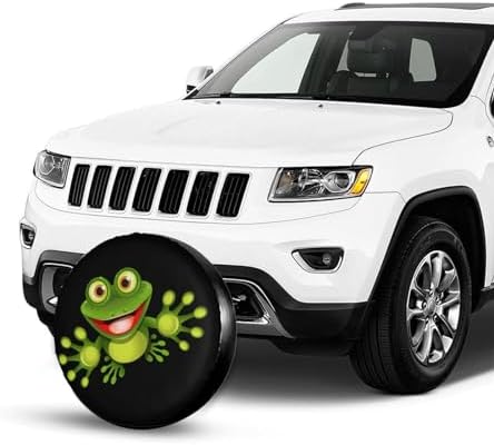 Cute Happy Frog with Big Eyes Spare Tire Cover Universal Waterproof Tire Wheel - Image 4