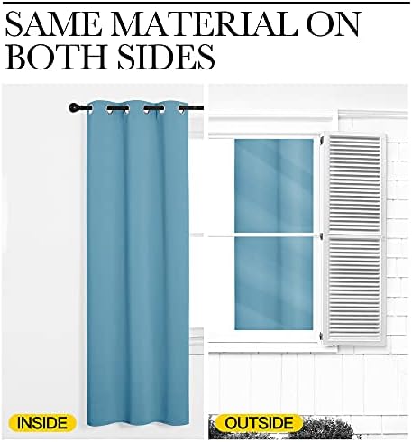 NICETOWN Teal Blue Blackout Curtains - Image 5