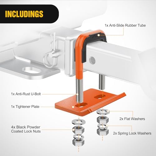 Nilight Trailer Hitch Tightener Anti-Rattle Orange U-Bolt - Image 4