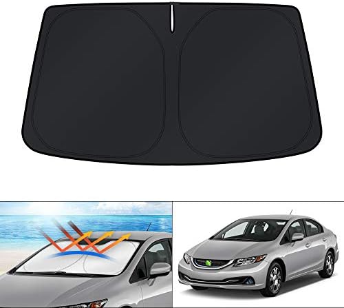 KUST Windshield Sun Shade for 2006-2015 Honda Civic Accessories, Custom Fit 4 by KUST