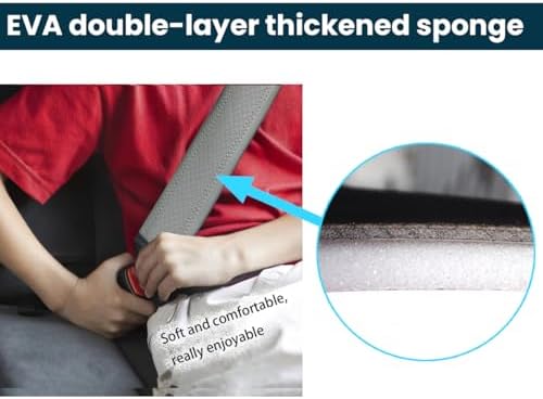 Osilly 2PCS Fiber Leather Seat Belt Shoulder Pads - Image 3