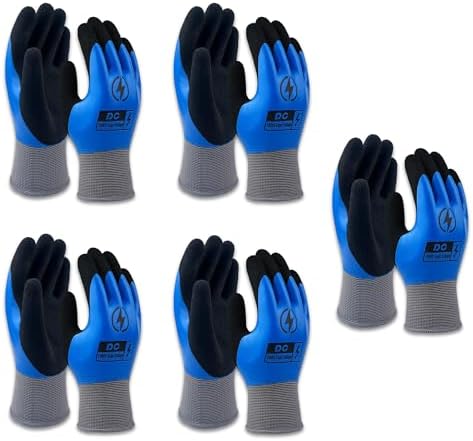 DongChu 5 Pairs Insulated Electrician Gloves 1000V Voltage Resistant Flame by DongChu