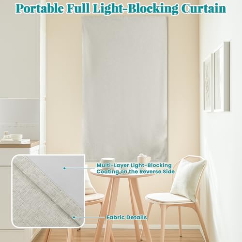 100% Blackout Magic Tape Stick On Curtains Window Shades Pull Down Blackout - Image 6