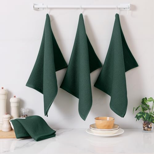 Homaxy 100% Cotton Oversized Waffle Weave Kitchen Towels 8-Pack - Image 6