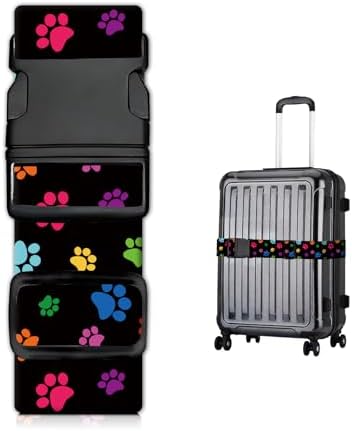 Luggage Straps for Suitcases, Heavy Duty Travel Belt by JYCardPKT