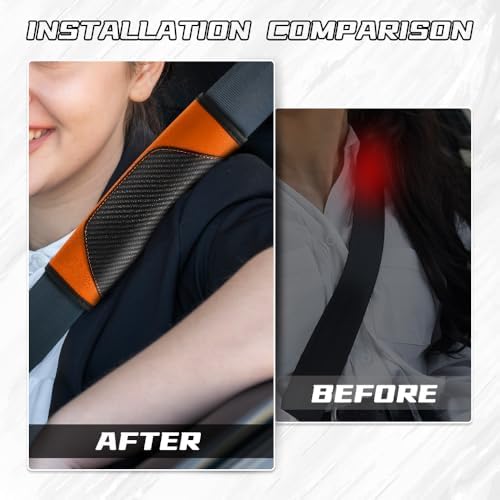 2PCS Car Seat Belt Cover Pads, Seatbelt Shoulder Cushion - Image 5