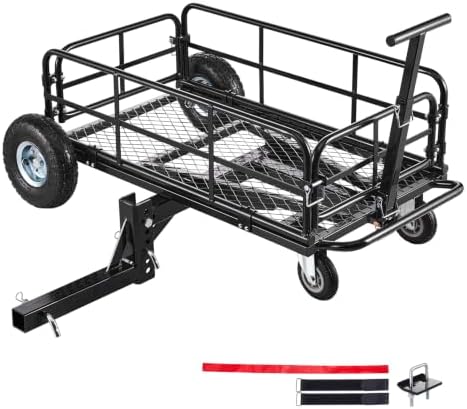 VEVOR Hitch Mount Cargo Carrier on Wheels, 36.2" x 21.3" x 11.8", 2-in-1 by VEVOR