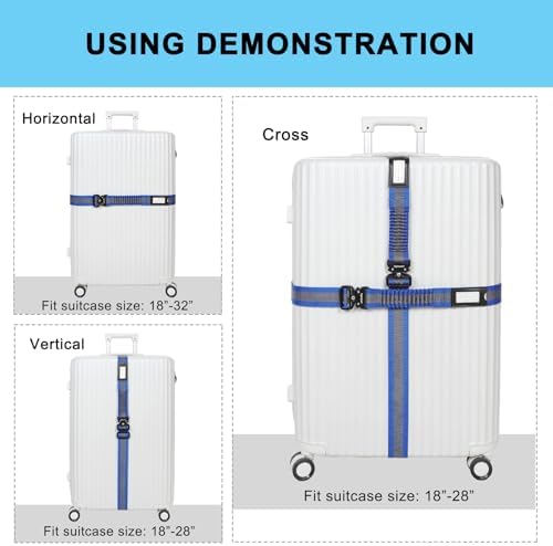 Vigorport Luggage Straps for Suitcases TSA Approved Suitcase Belt - Image 5
