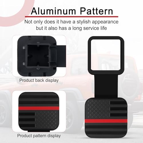 SINGARO 2 Inch Universal Flag Tow Hitch Covers, Trailer Hitch Cover Tube Plug - Image 2